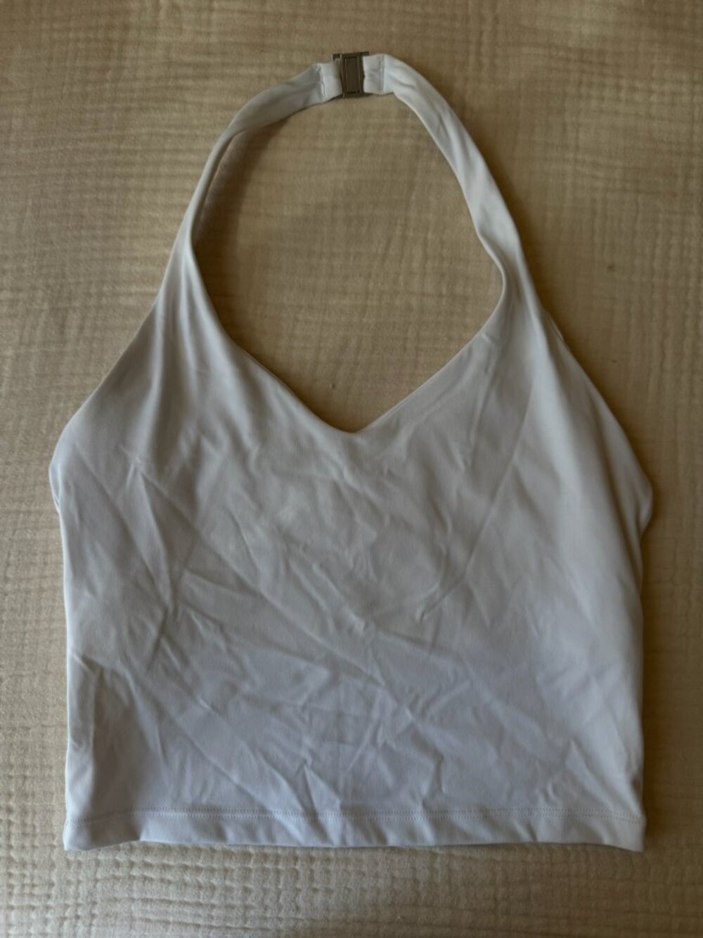 White Halter Workout Top - Sz S